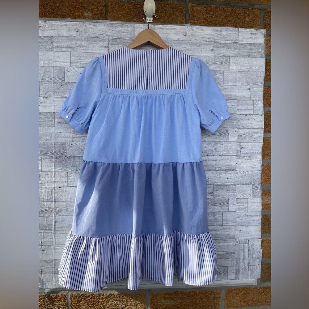Pomander Place Tuckernuck Quinn Dress Tier Mini Swing Serenity Blue size small - Picture 7 of 10